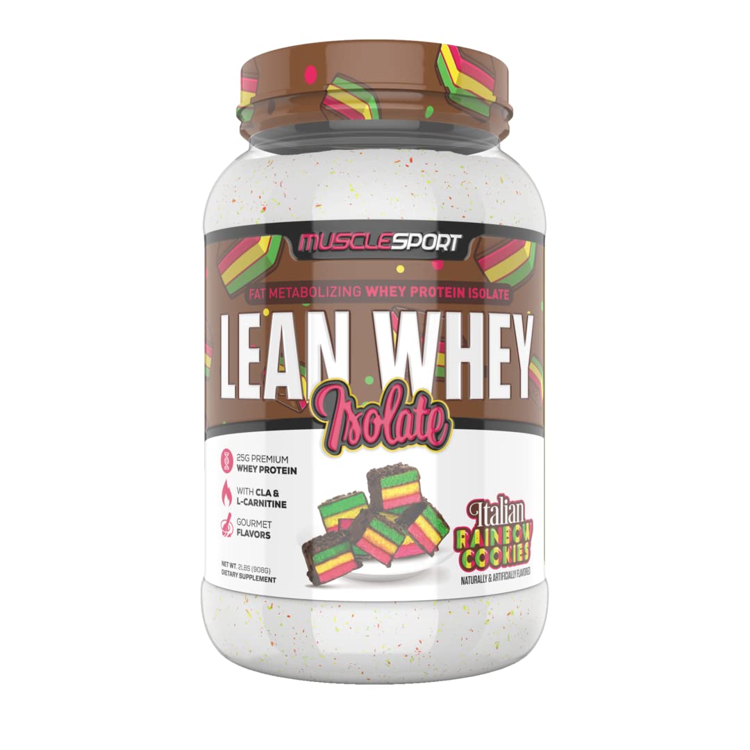 Musclesport Lean Whey Revolution tub, ideal for post-workout protein.
