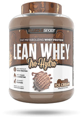 Musclesport Lean Whey Revolution tub highlights high protein quality for lean gains.