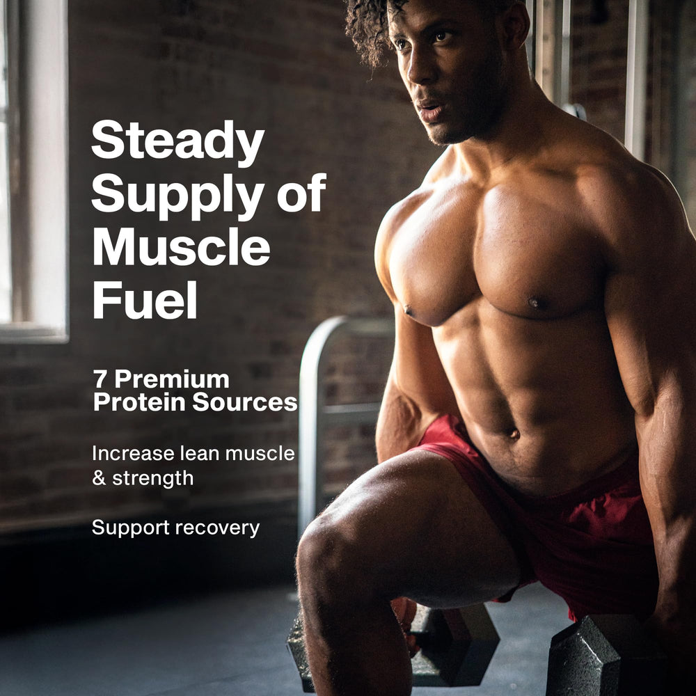 Muscletech 8-Hour Protein scoop measuring a serving size