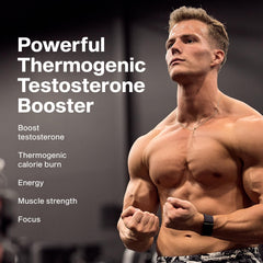 MuscleTech AlphaTest Thermo capsules close-up emphasizes energy and performance ingredients.