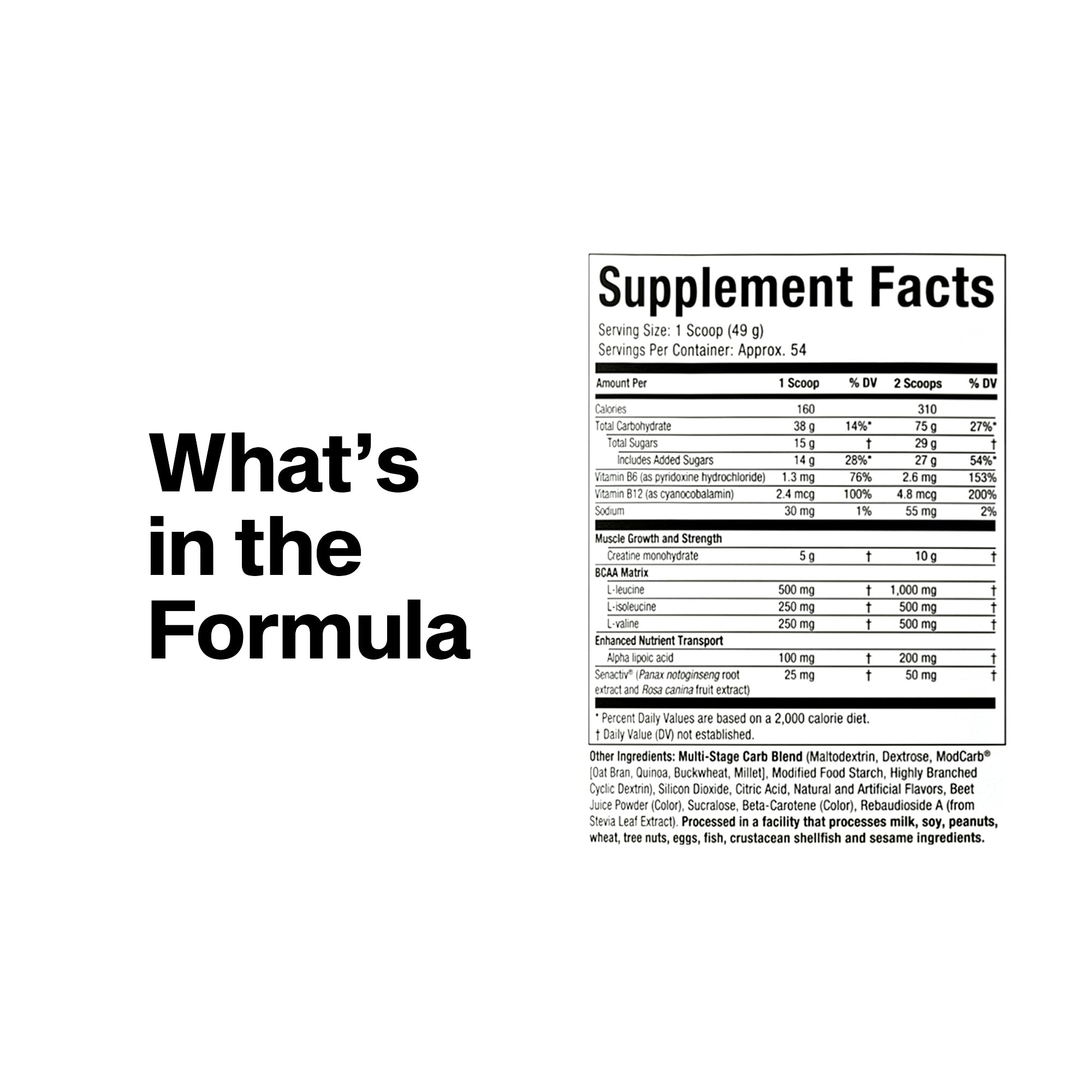 MuscleTech Cell-Tech 56-servings label emphasizes long-term supplementation.