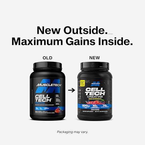 MuscleTech Cell-Tech scoop showing precise serving for workouts.