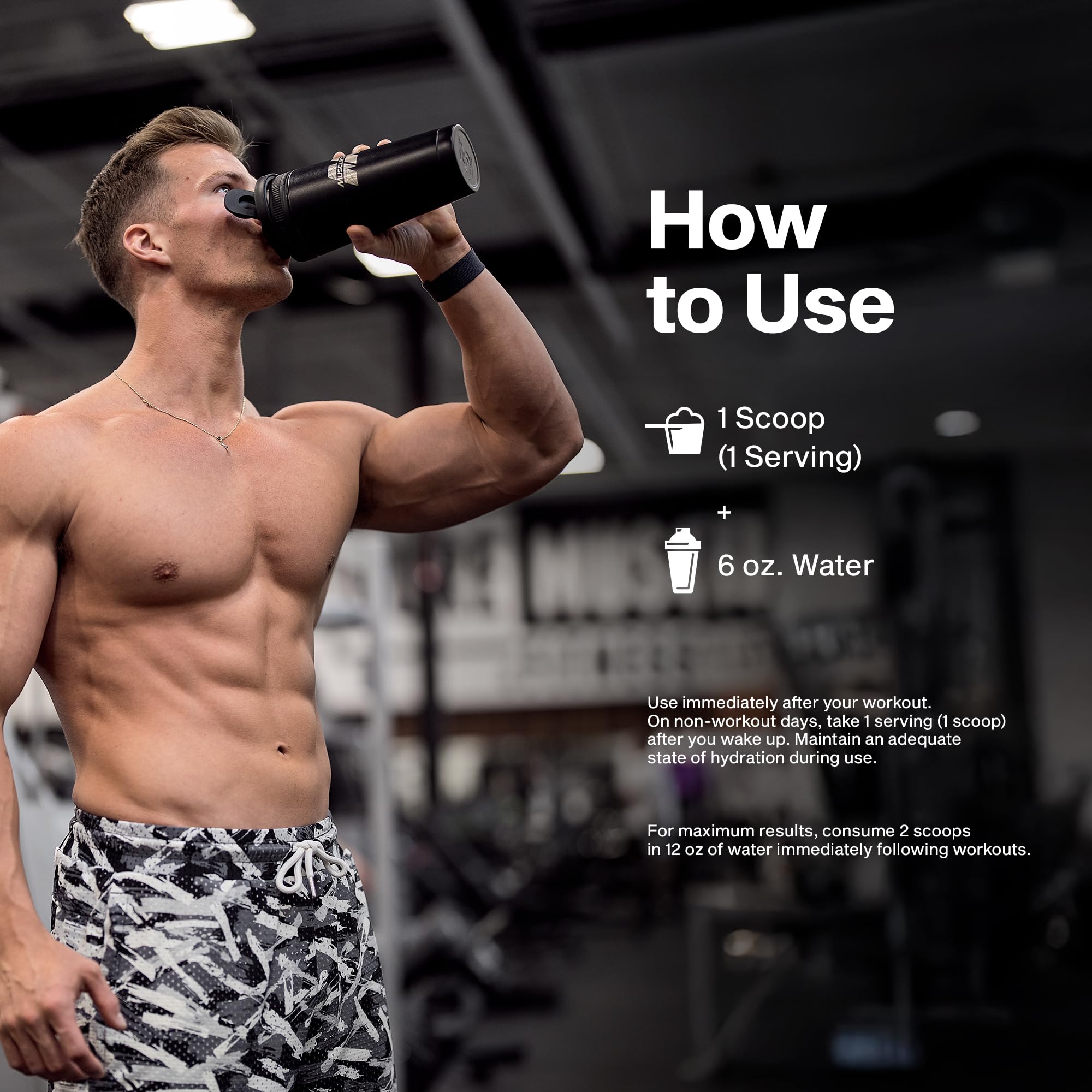 MuscleTech Cell-Tech post-workout ritual image conveys performance potential.