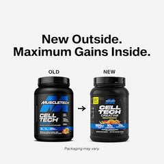 MuscleTech Cell-Tech tropical citrus tub emphasizes flavorful creatine for recovery sessions.