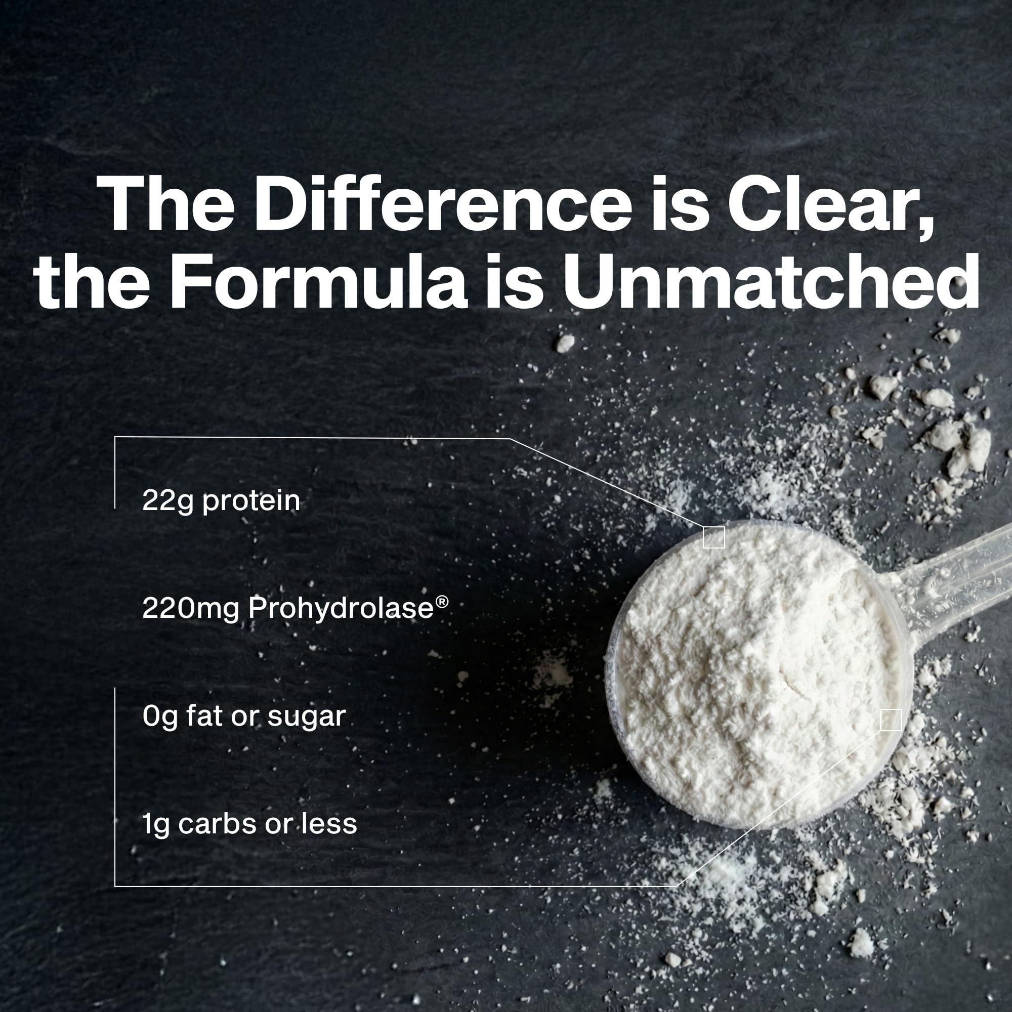 Muscletech Clear Whey powder packaging highlights 19 servings and clean formula.