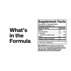 Front packaging of MuscleTech Creatine Chews emphasizes 90 servings