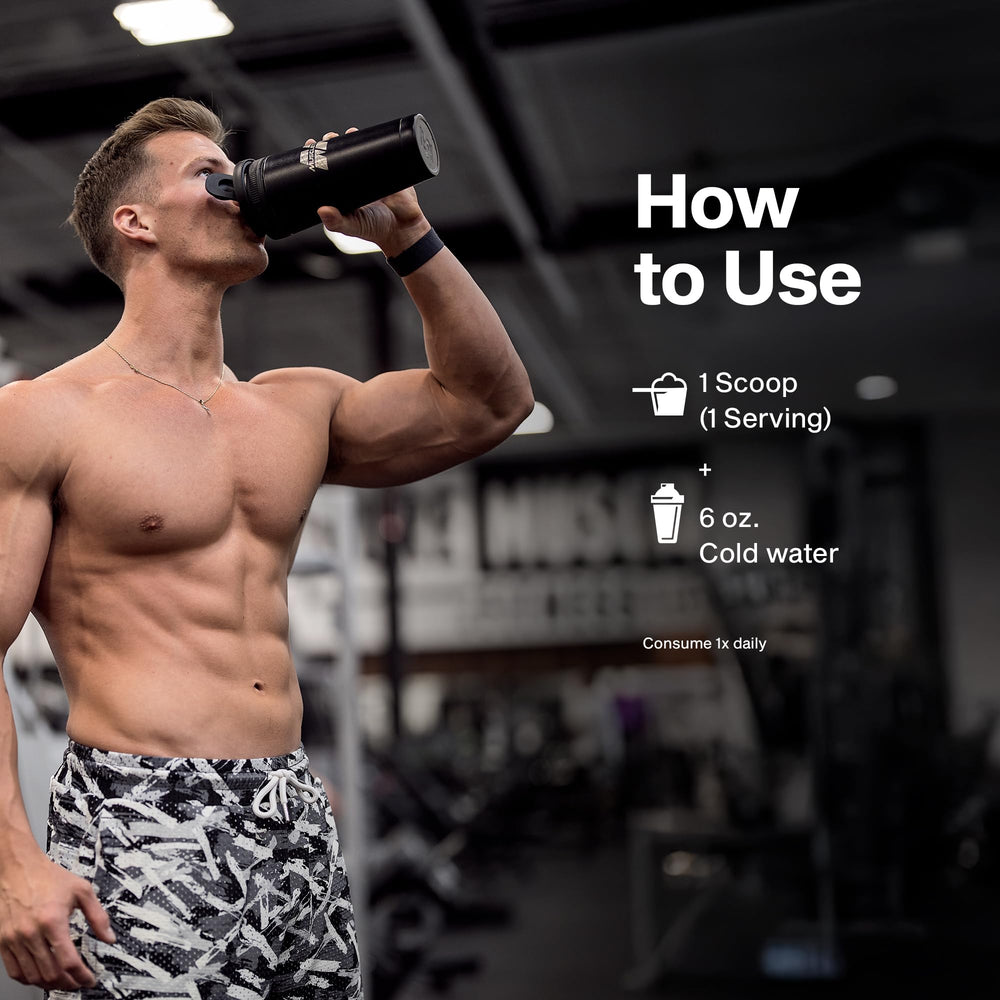 MuscleTech IsoWhey Vanilla powder being poured into shaker