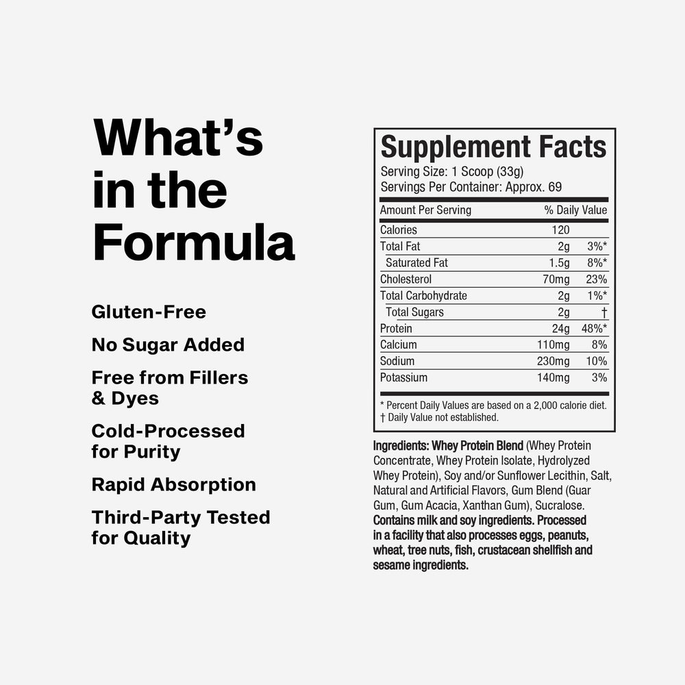 Nutrition facts panel shows 24 g protein per serving