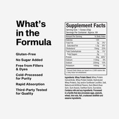 Nutrition facts panel shows 24 g protein per serving