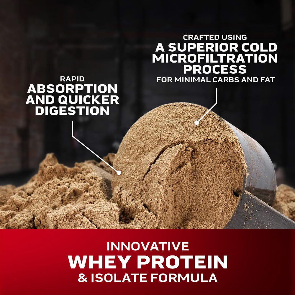 Vanilla Cream shake glass showing smooth, flavorful protein