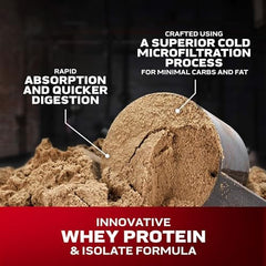 Prepared shake in shaker shows smooth vanilla flavor and quick mixability for workouts