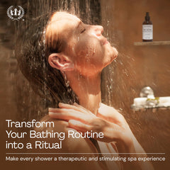 Muse Apothecary eucalyptus shower mist in daily routine for spa-like clarity.