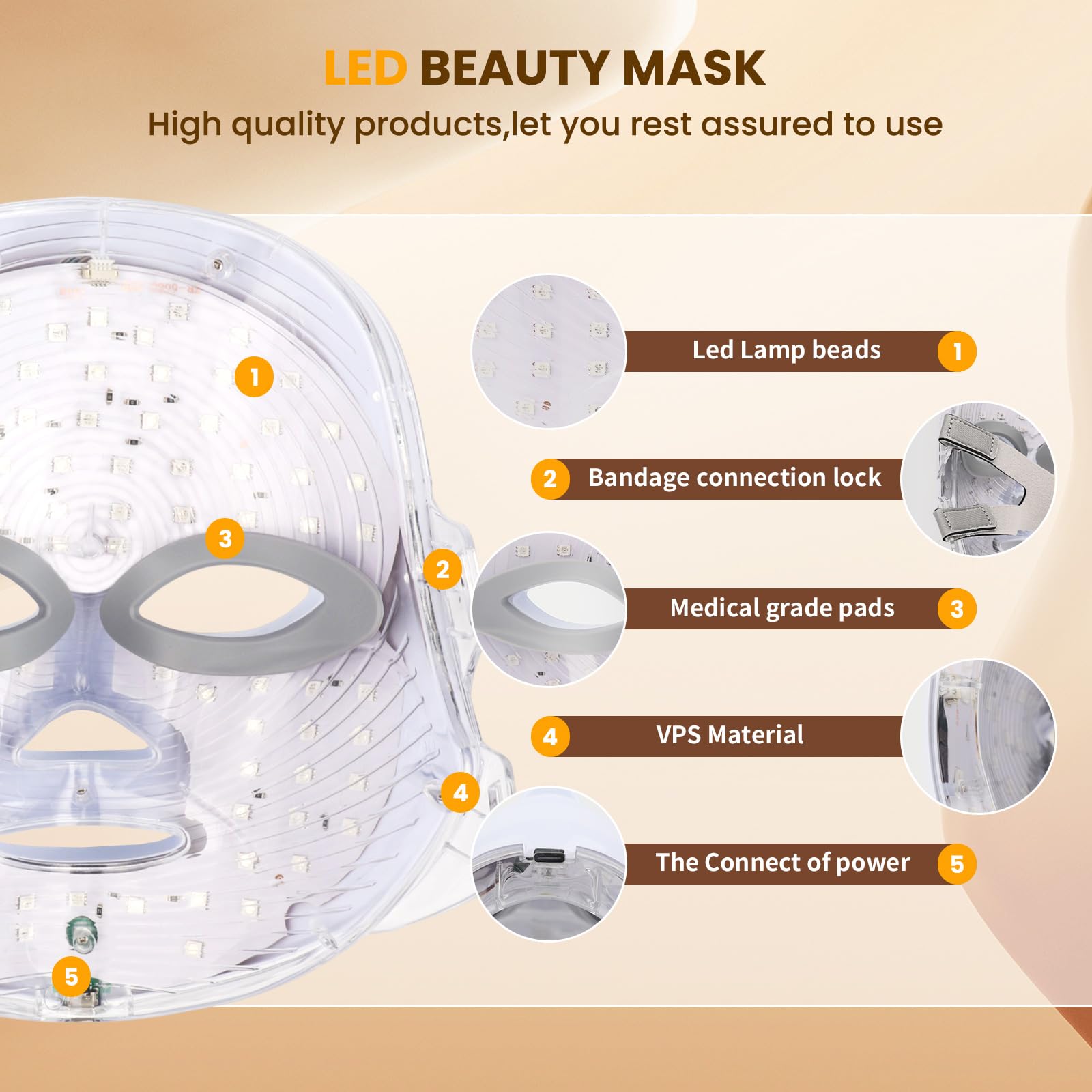 MUSEWISH adjustable silicone strap on soft mask for comfortable wear