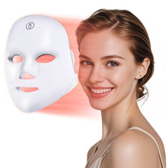 MUSEWISH red light mask front view with 80 LEDs for at-home skincare