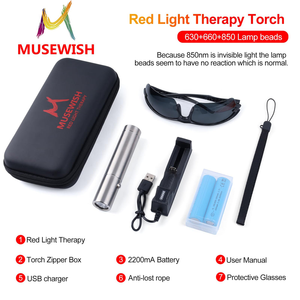 MUSEWISH Torch packaging with protective case and accessories
