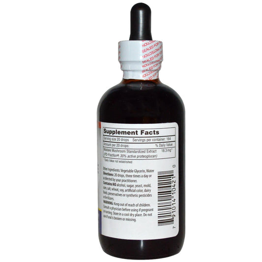 Mushroom Wisdom Grifron Maitake D Fraction dropper for convenient immune support dosing.