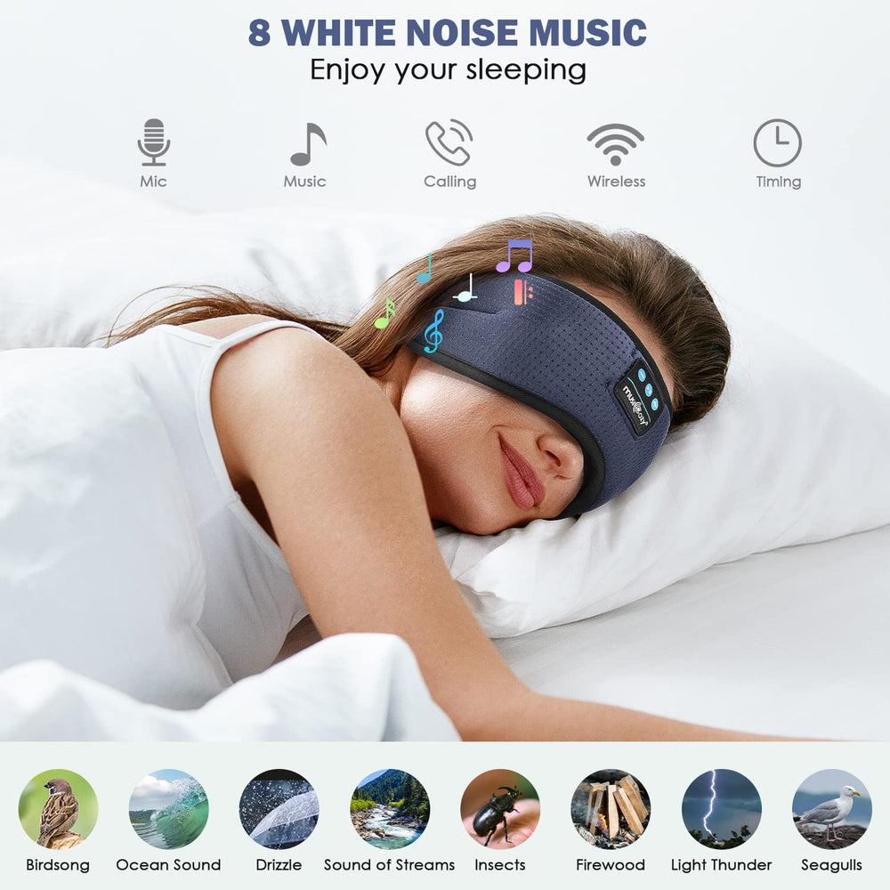 MUSICOZY velvet eye mask offers soft comfort for uninterrupted night sleep.