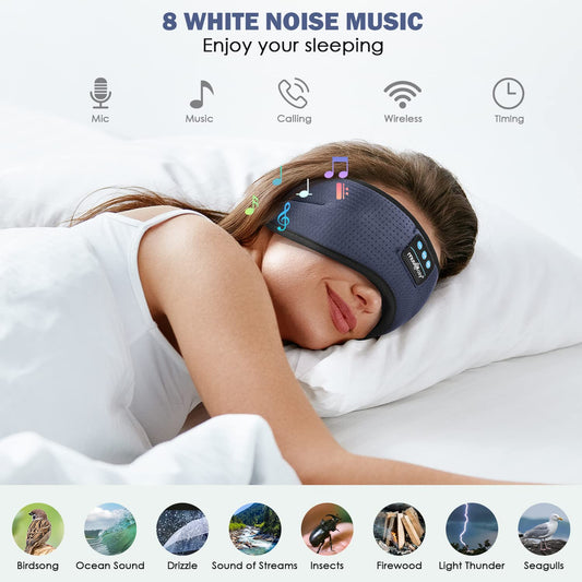 MUSICOZY velvet eye mask offers soft comfort for uninterrupted night sleep.