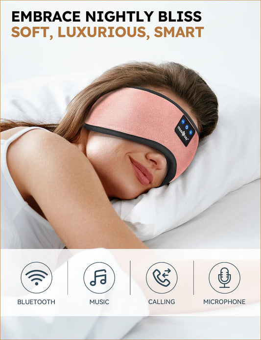 MUSICOZY Sleep Headphones with long-lasting battery for overnight listening.