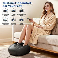 Musugy Shiatsu Foot Massager control panel highlights easy mode and heat selection.