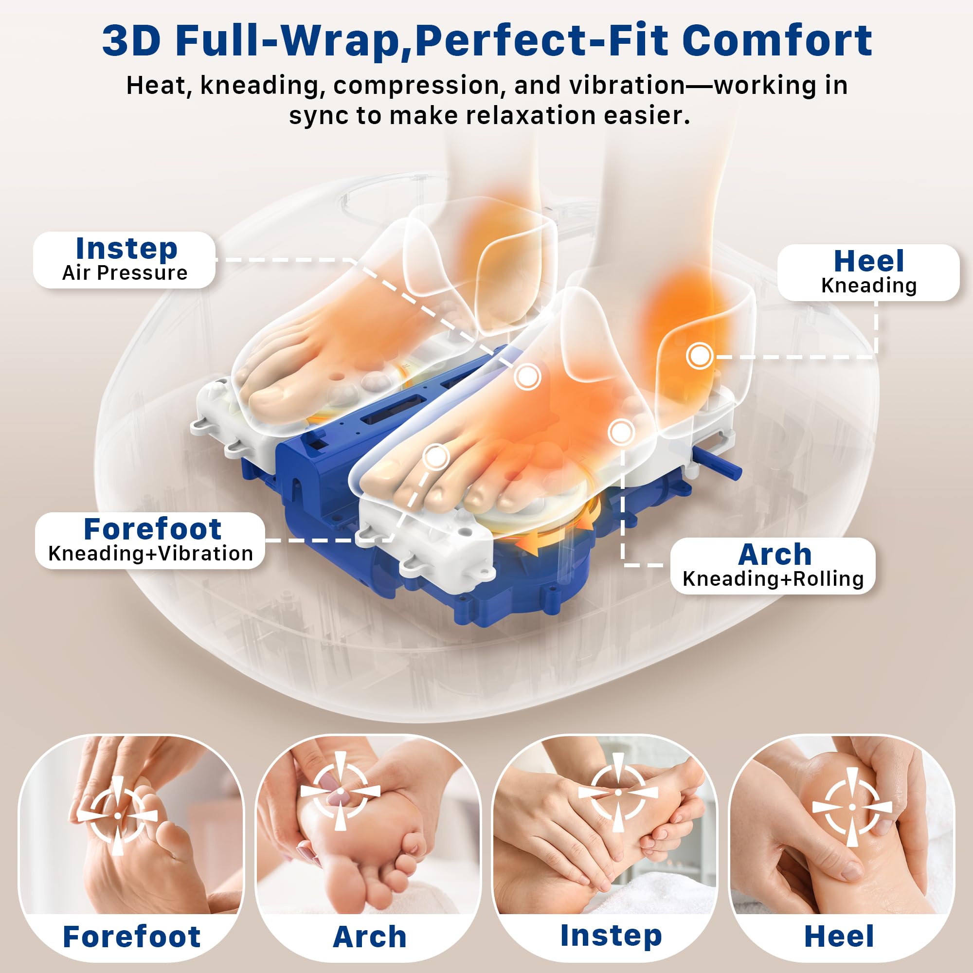 Musugy Shiatsu Foot Massager in use delivers deep kneading and gentle compression.