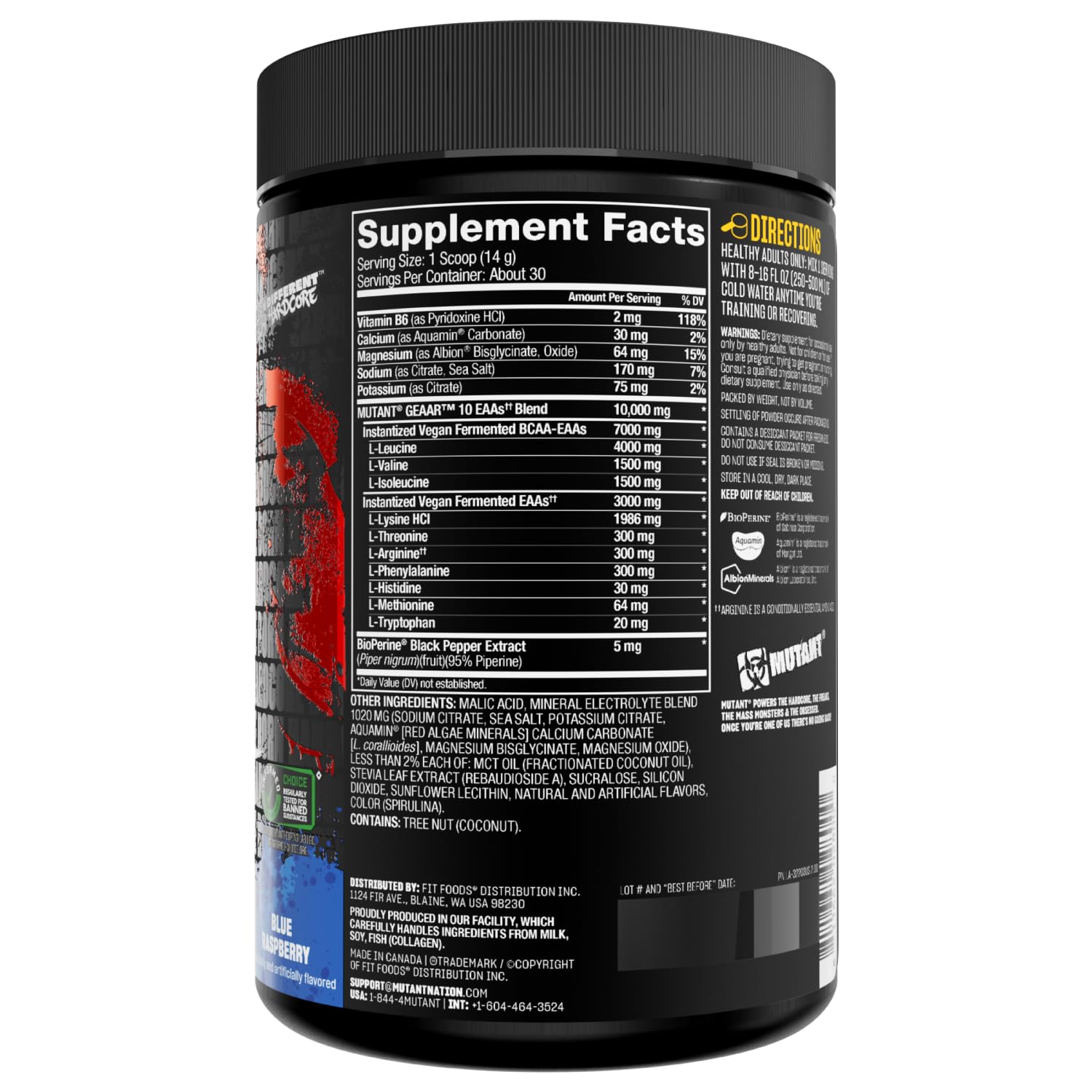 Endurance athlete mixing Mutant GEAAR after gym session