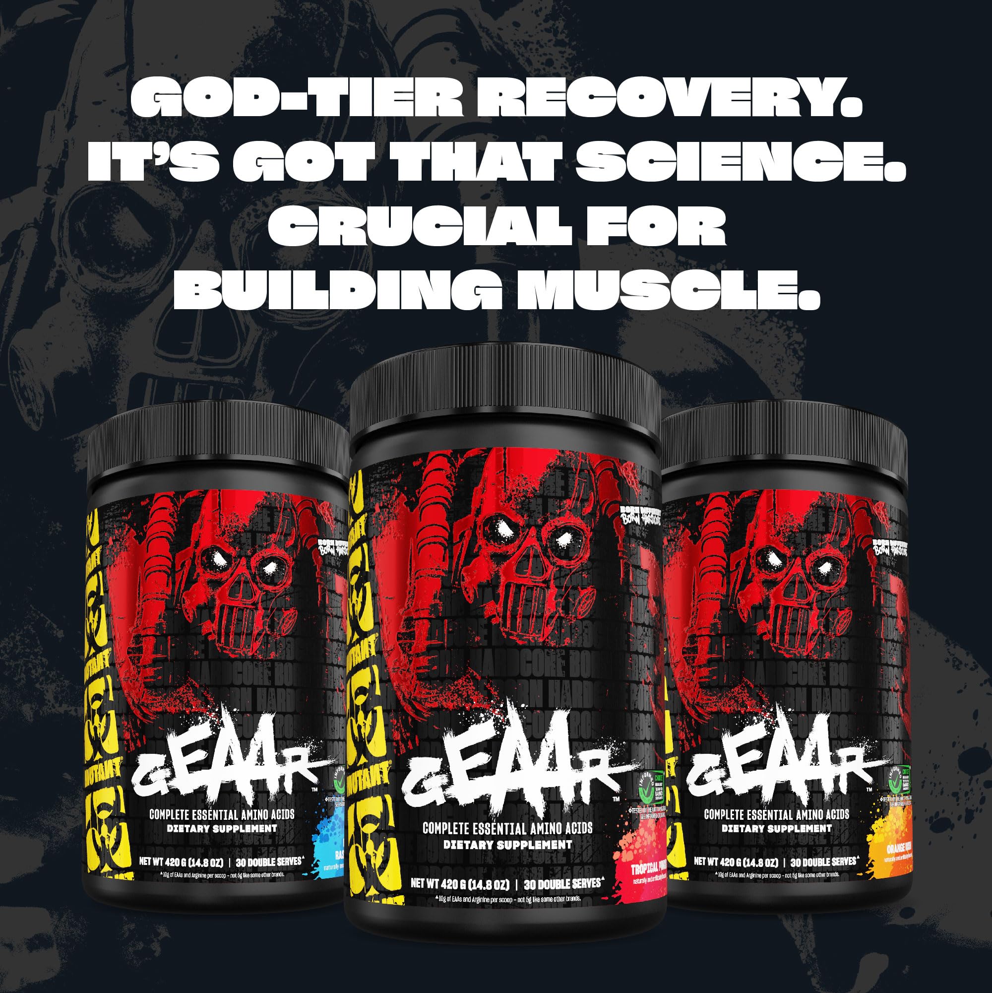 Mutant GEAAR coconut water detail illustrating refreshing hydration during training