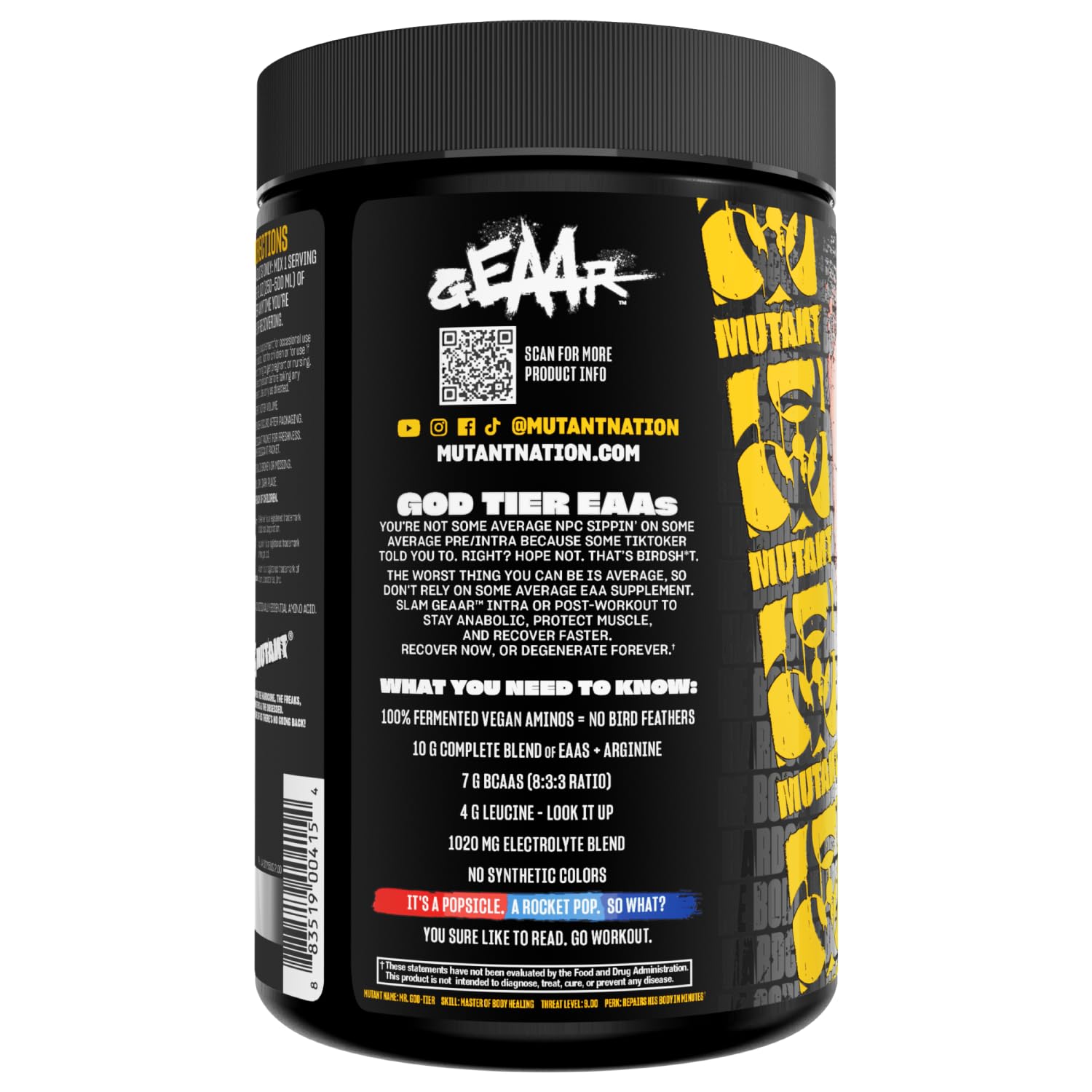 Mutant GEAAR Informed Choice status signals tested for banned substances.