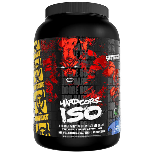 Mutant Harcode ISO whey protein bottle in Cookies & Cream for fast post-workout fueling