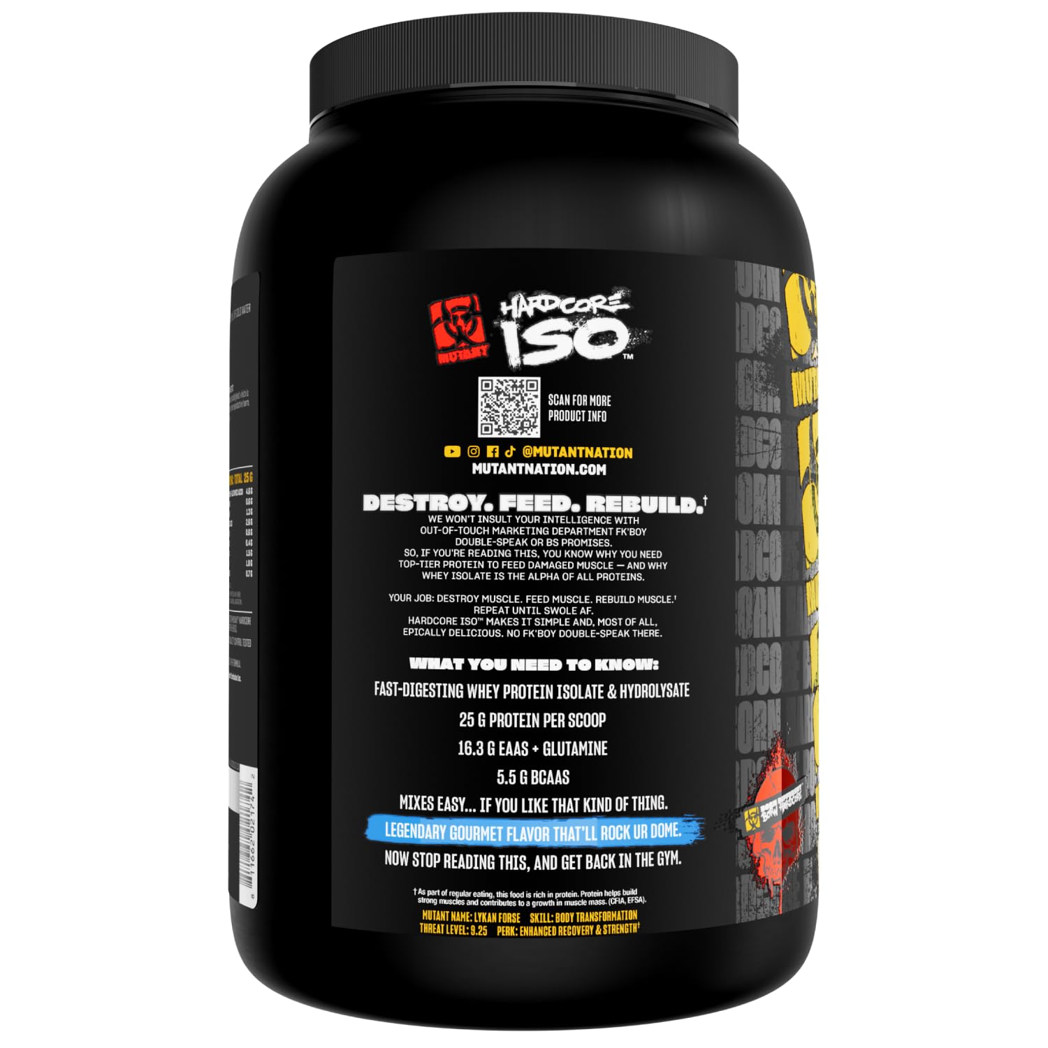 Mutant Harcode ISO whey protein serving in gym after workout