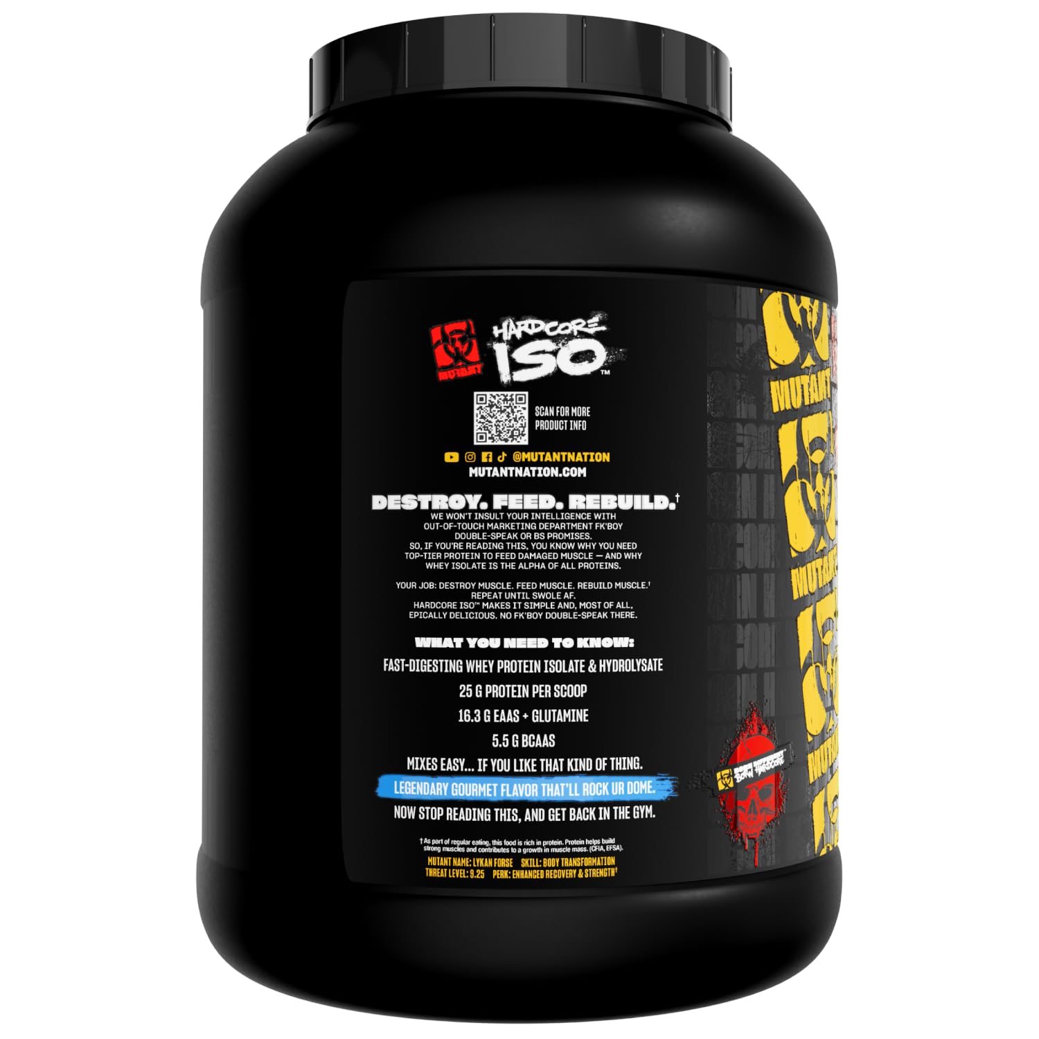 Mutant Hardcore ISO whey vanilla serving suggestion for daily use