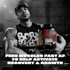 Mutant Hardcore ISO Whey scoop delivering 25g protein per serving for recovery.