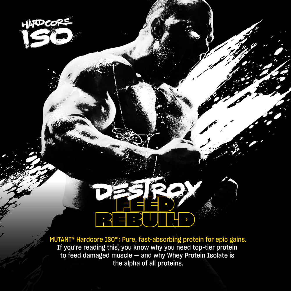 Mutant Hardcore ISO Whey shaker ready for a quick post-workout shake.