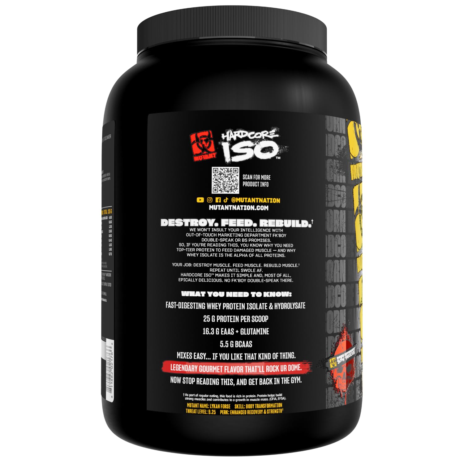 Mutant ISO Surge powder dissolving quickly in liquid for easy use.