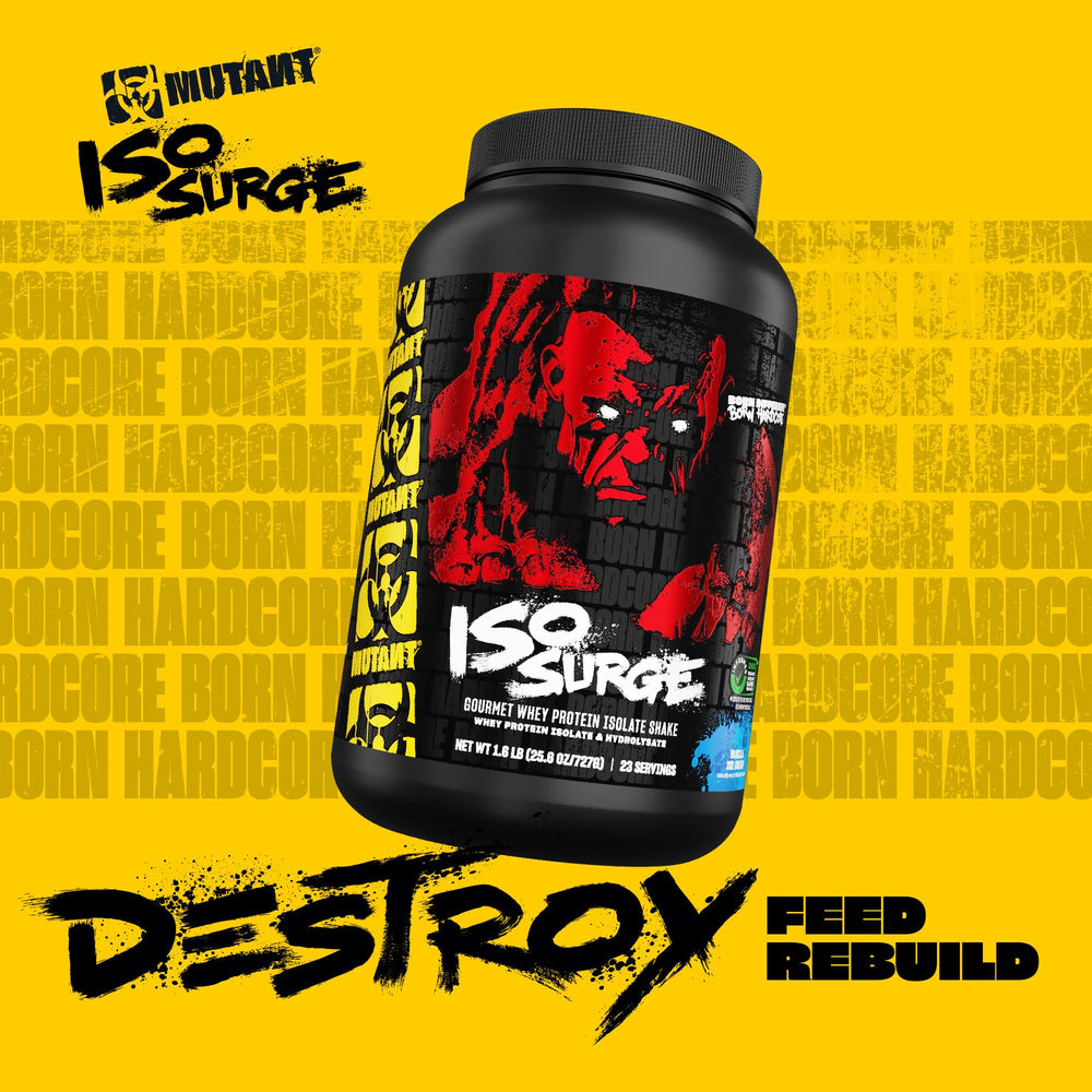 Mutant ISO Surge shake in a blender bottle ready for hydration and speed.