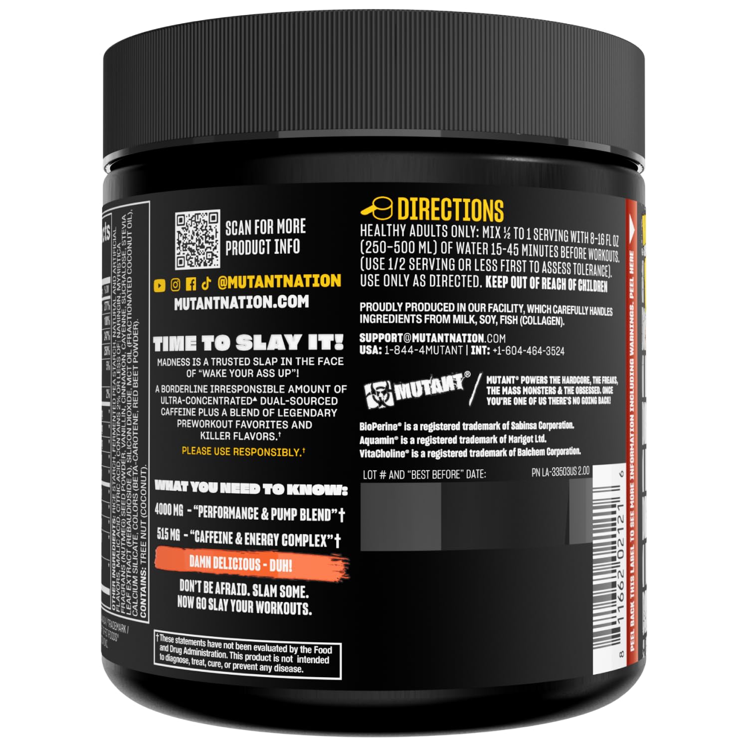 Mutant Madness in gym setting with athlete, workout energy