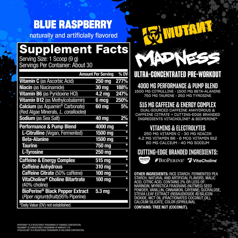 Mutant Madness blue raspberry mixing in shaker ensures smooth texture.