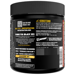 Mutant Madness lemon-flavored tub on a gym shelf