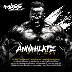 Mutant Mass Extreme 2500 shake glass with cookies and cream flavor
