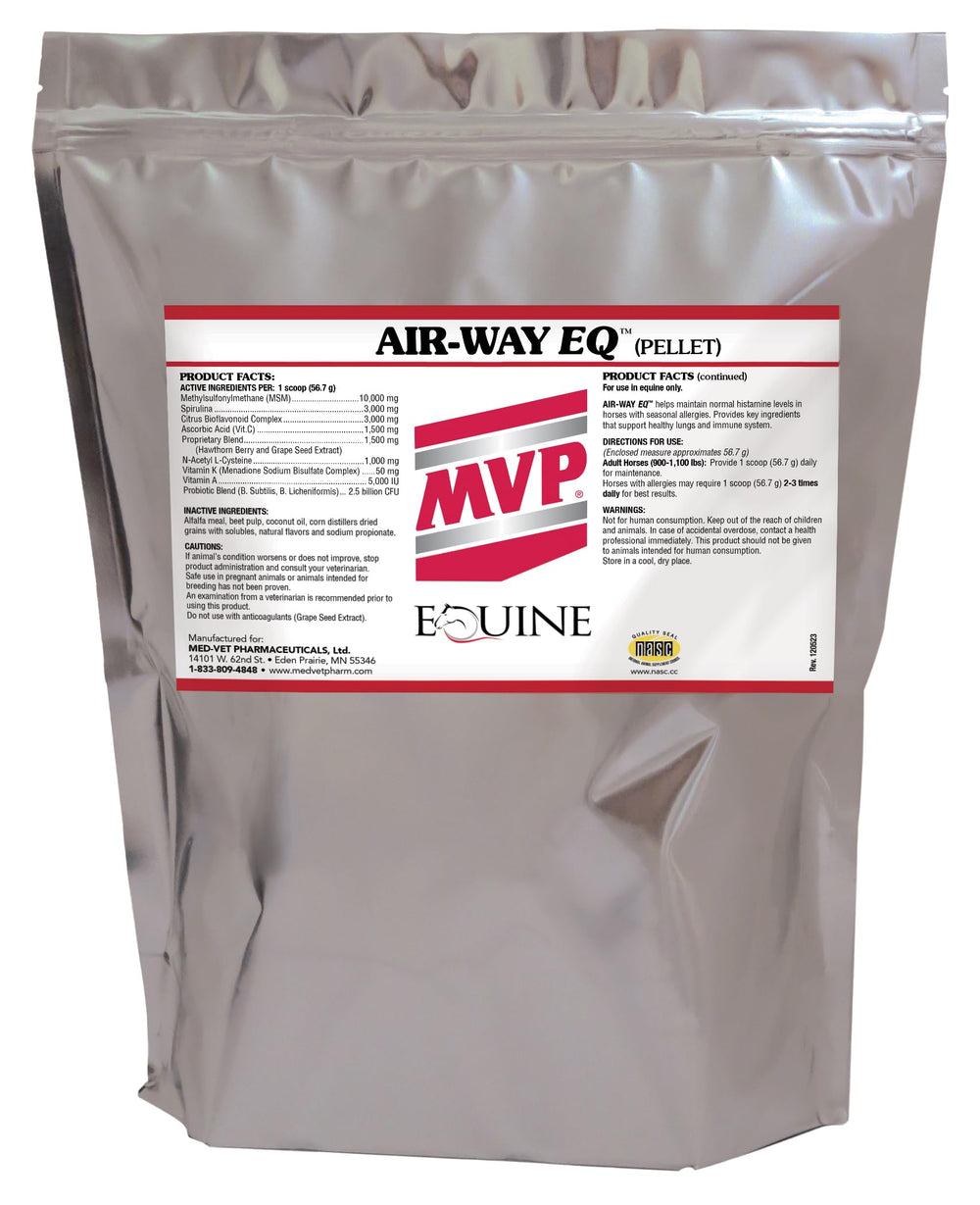 MVP Air-Way EQ bottle front view for equine respiratory support and easy dosing