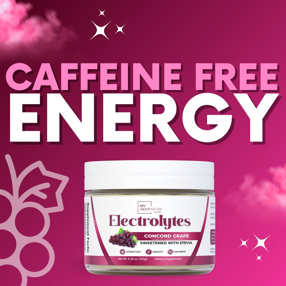 Ingredients list for Concord Grape electrolytes powder by My Adventure to Fit