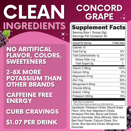 Close-up of My Adventure to Fit Concord Grape electrolytes powder scoop for easy measuring
