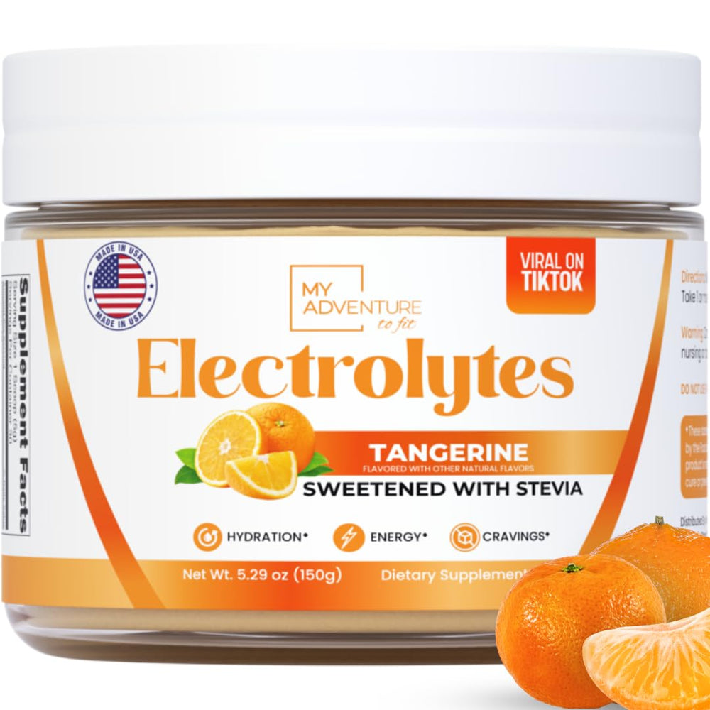 My Adventure to Fit Tangerine Electrolytes powder jar for easy hydration