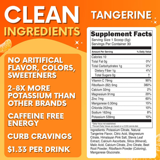 Scoop of My Adventure to Fit Tangerine Electrolytes powder beside container