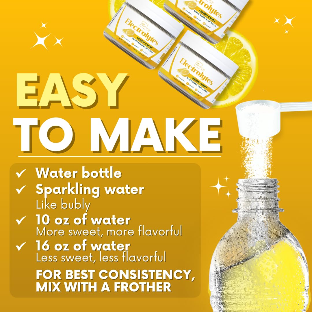 My Adventure to Fit Lemon Candy Electrolytes stirring spoon for easy daily hydration