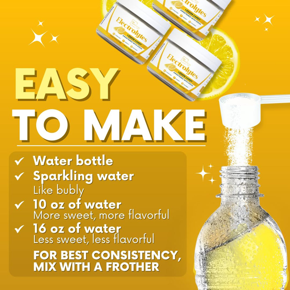 My Adventure to Fit Lemon Candy Electrolytes stirring spoon for easy daily hydration