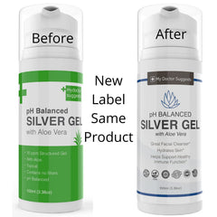My Doctor Suggests Silver Colloidal Gel 30ppm bottle highlighting high concentration.