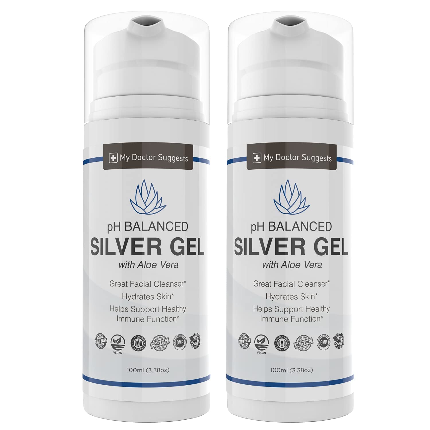 My Doctor Suggests Silver Colloidal Gel aloe leaf close-up for soothing moisture.