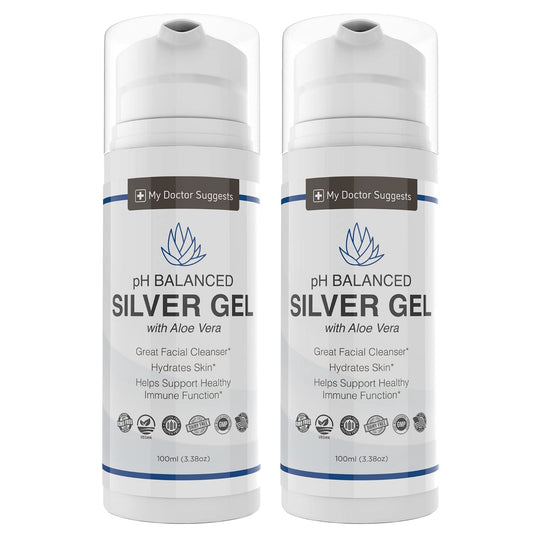 My Doctor Suggests Silver Colloidal Gel aloe leaf close-up for soothing moisture.
