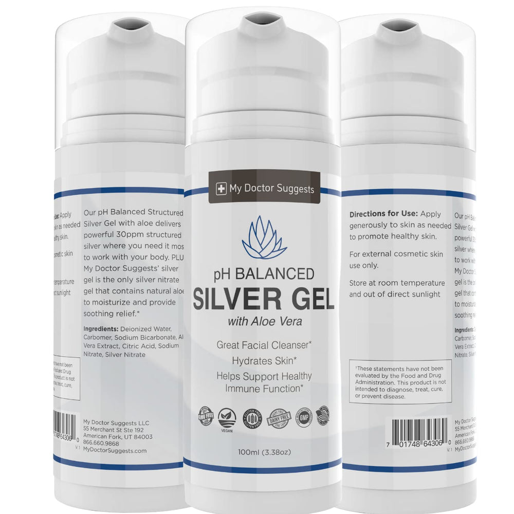 My Doctor Suggests Silver Colloidal Gel aloe vera moisture close-up.